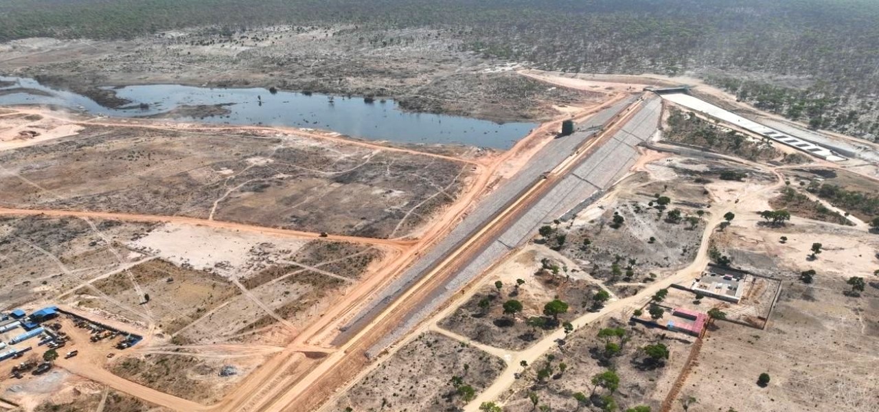 A barragem Ndúe, em Angola